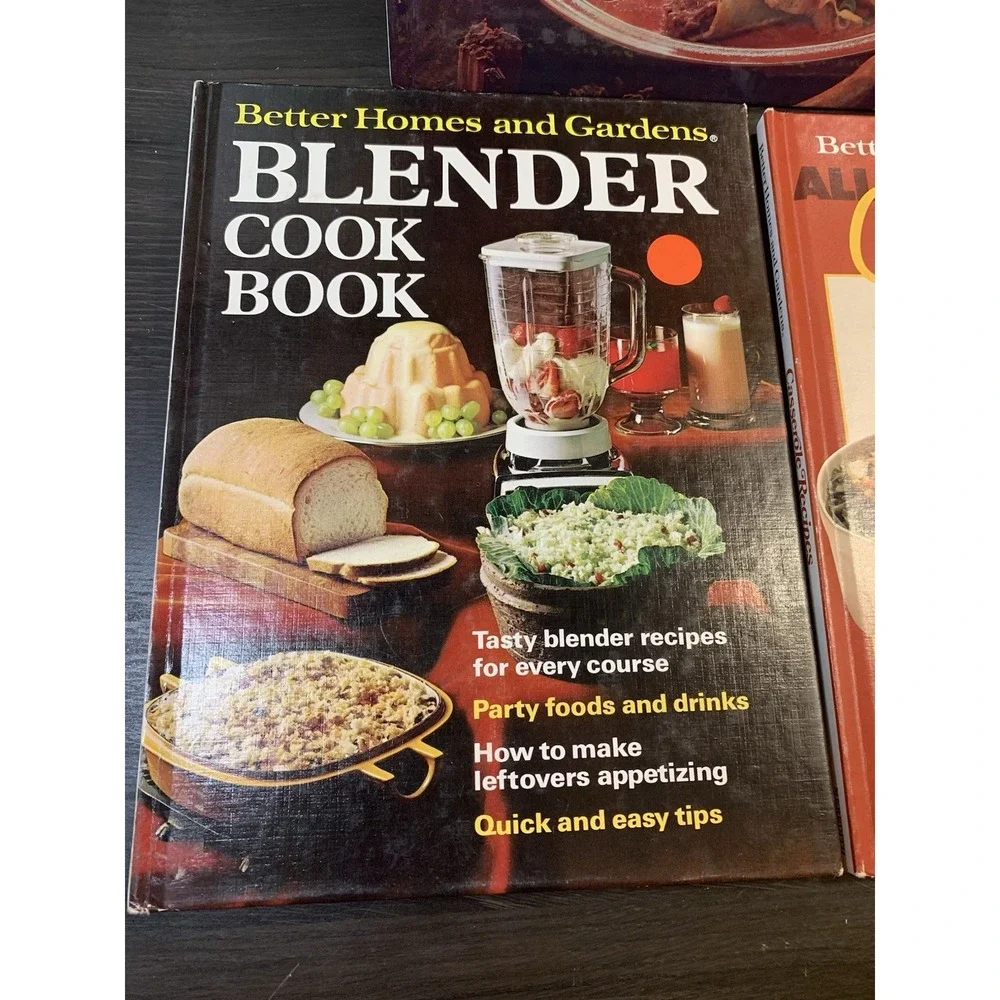Vintage Better Homes & Gardens Cookbook Lot of 3 1970s Mexican Casserole Blender